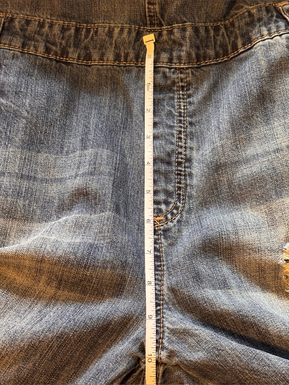 Designed by Special A in Los Angeles Distressed Denim Bib Overalls Size Large - Picture 12 of 15